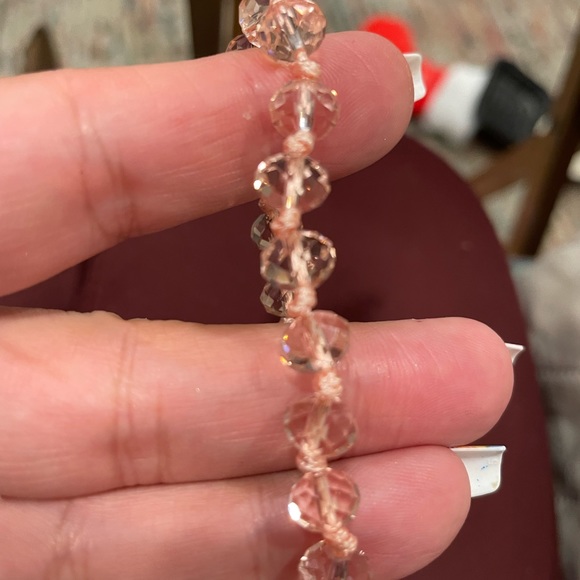 Handmade pink multi stone bracelet - Picture 3 of 5